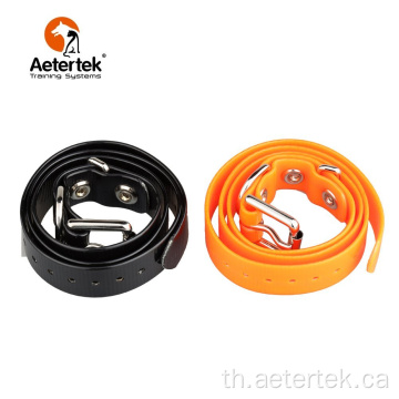 Aetertek รุ่นปลอกคอสุนัขสีส้มสีเขียวเงินสีดำ